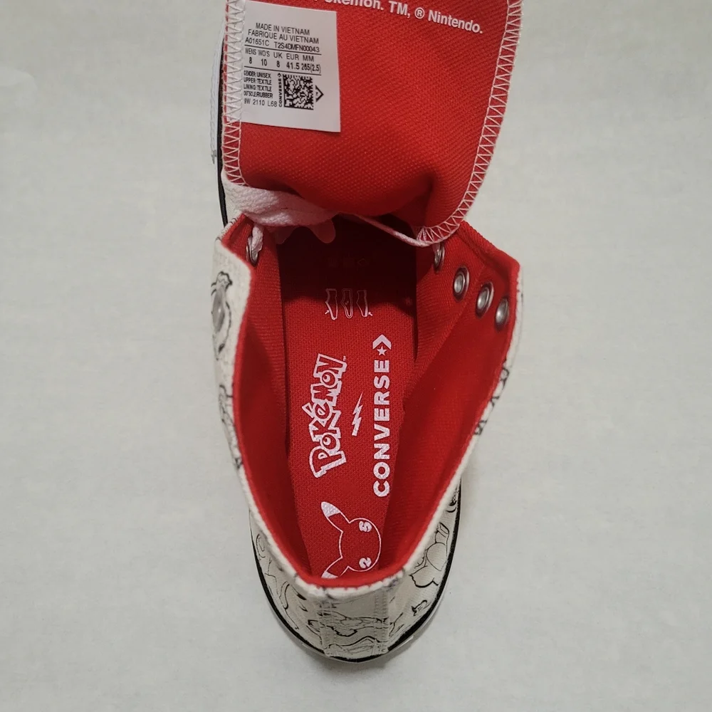 Converse Chuck Taylor All Star Pokémon Poke Ball High Top Sneakers - Picture 11 of 16
